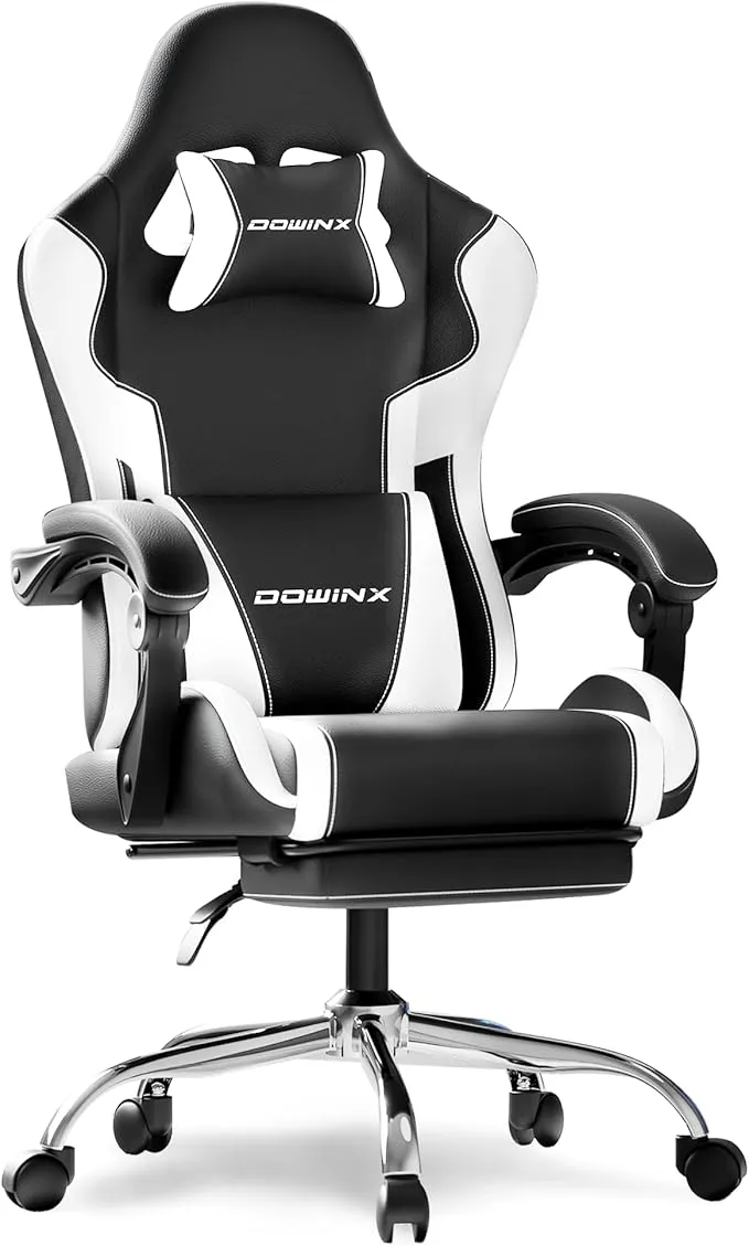 Ergonomic Gaming Chair with Footrest